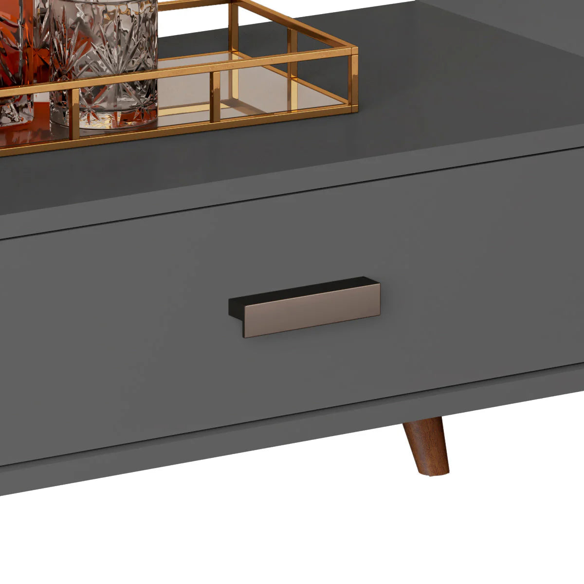 Boahaus Ashbourne Bar Cabinet with Wine Rack & Storage | Modern Design