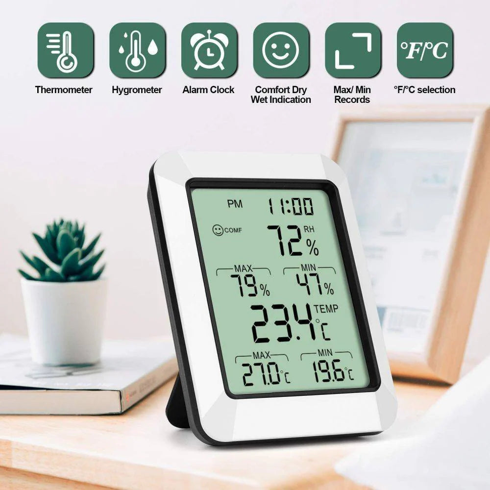 2024 Smart Digital Humidity Gauge Indoor Climate Monitor Temperature Sensor