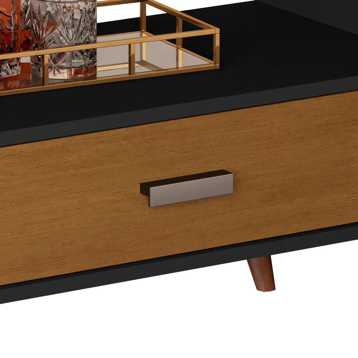 Boahaus Ashbourne Bar Cabinet with Wine Rack & Storage | Modern Design