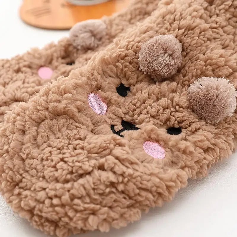 Cartoon Floor Winter Thick Polyester Fleece Fluffy Microfiber Women Fuzzy Socks Funny Fuzzy Dog Slipper Socks For Women Cute Fluffy Thick Warm Winter Socks Microfiber Soft Home Socks Christmas Gift