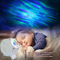 LED Aurora Galaxy Starry Sky Night Lights Star Projector Lamp Bluetooth Speaker