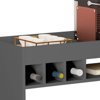 Boahaus Ashbourne Bar Cabinet with Wine Rack & Storage | Modern Design