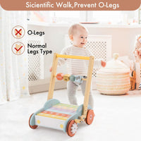 ROBUD Wooden Baby Walker Push With ABC 123 Traffic Sign Gifts For Todders 3 Year