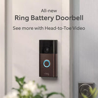 Ring Battery Doorbell with Head-To-Toe HD Video, Live View with Two-Way Talk, and Motion Detection & Alerts
