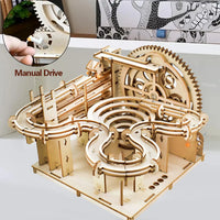 3D Puzzle Wooden Marble Run for Adults DIY Model Kit Assembly Wood Crafts Mechanical Puzzle for Teen Age 14+ Years Old