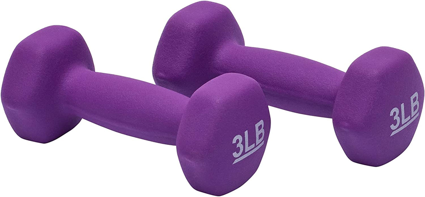 Amazon Basics Neoprene Dumbbell Hand Weights for Exercise and Muscle Toning
