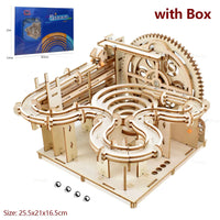 3D Puzzle Wooden Marble Run for Adults DIY Model Kit Assembly Wood Crafts Mechanical Puzzle for Teen Age 14+ Years Old