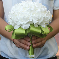 "Exquisite PE Rose Bridesmaid Bouquet - Free Shipping, Budget-friendly, Customizable Design!"