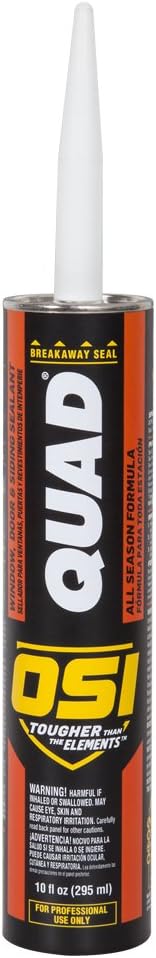 OSI Quad Window, Door and Siding Sealant Gray 513, 10 fl oz, Cartridge