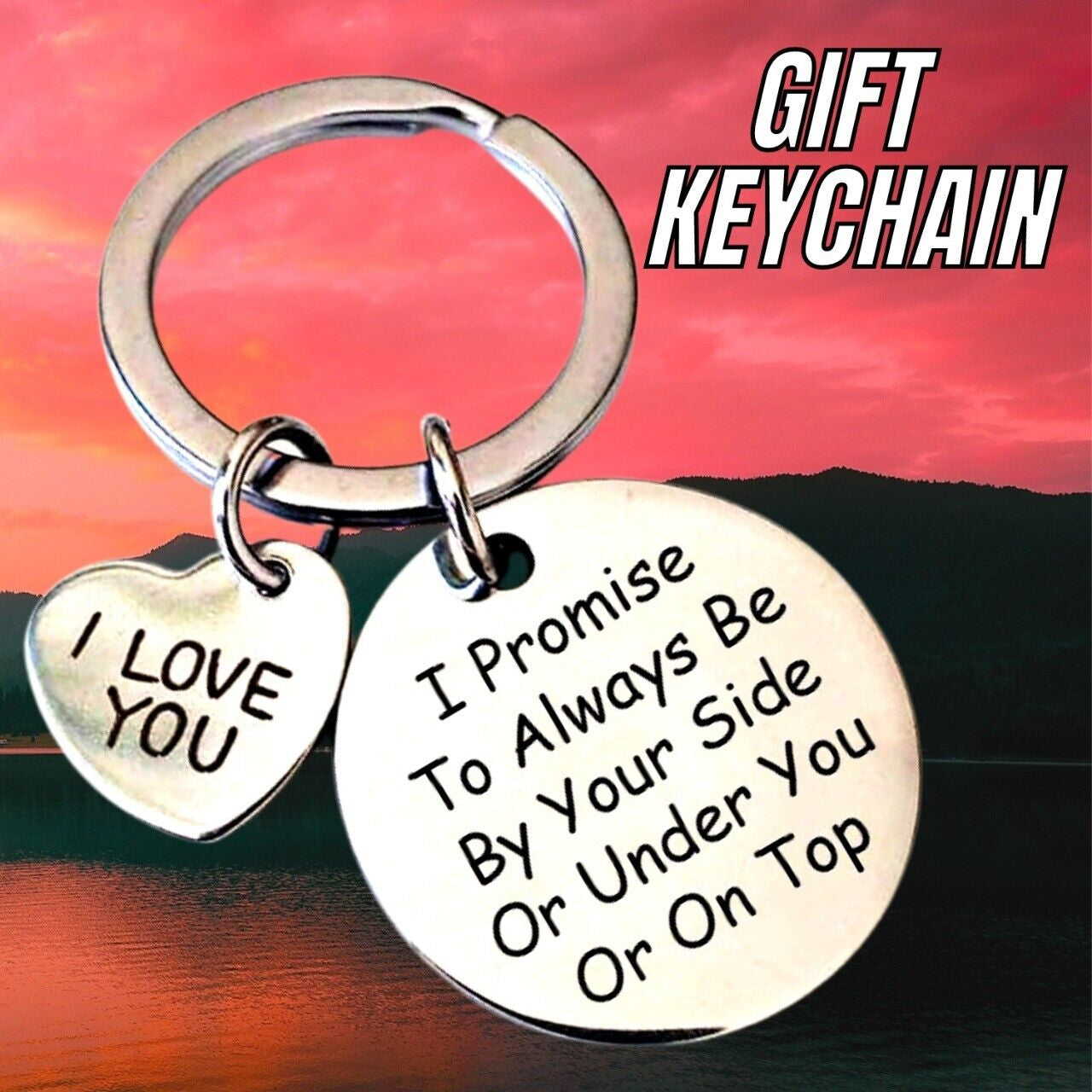 Funny Sexy Dirty Keychain Gift for Her Girlfriend Wife Love Key Ring Tag Couple