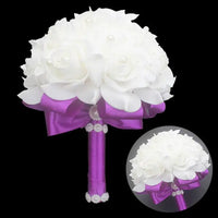 "Exquisite PE Rose Bridesmaid Bouquet - Free Shipping, Budget-friendly, Customizable Design!"