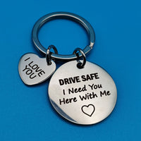 Boyfriend Husband Dad Couples Birthday Gifts Keychain Love Keyring - Drive Safe